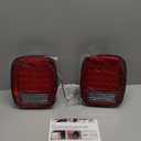 Tail Lights Assembly Replacement for 19792006 Wrangler TJ YJ CJ5 CJ7 Red Square Rear Combination Tail Lamps with Passenger and Driver Side Marker Stop Turn Signal Brake Lights DOT Certified, 2Pcs