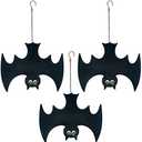 Metal Bats, Silhouette Pendant Outdoors Halloween Yard Decorations, Set of 3 (Black)