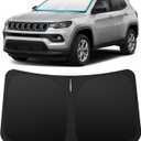 INSAUTO Custom Fit Windshield Sun Shade Accessories for Jeep Compass 2017-2025, Foldable Front Window Sunshade, UV & Heat Reflector, Keeps Interior Cool, Includes Storage Bag