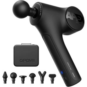 opove Apex Massage Gun Deep Tissue 14.5mm Percussion Fascia Muscle Massager for Athletes Workout Pain Relief Recovery Relaxation, Professional Therapist Choice, Ergonomic for Effortless to Use (Black)