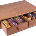 Coffee Pod Storage Holder, Pods Holder Storage for Coffee Capsules, Wooden Coffee Pod Organizer for Coffee Capsules, Extra Large Capatity Coffee Pods Storage