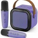 Portable Bluetooth Speaker(Purple) (Purple 2 Mics)