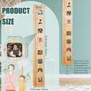 Chunful Wooden Growth Chart for Kids with Picture Frames Height Growth Chart for Wall Foldable Height Measurement Ruler for Boy Girl Teen Bedroom Playroom Nursery Child's Room Wall Decoration