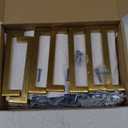 Ravinte 25 Pack Square Cabinet Pulls 5 Inch Brushed Brass Kitchen Cabinet Handles Gold Kitchen Hardware for Cabinet Gold Drawer Pulls Drawer Handles Come with Screwdriver (5 In Hole Center)