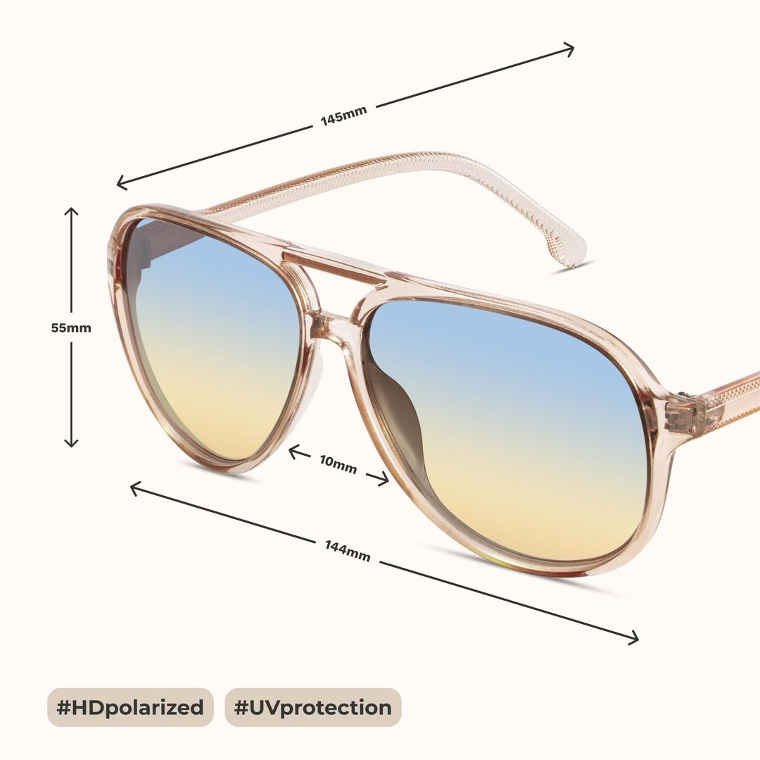 livho Trendy Polarized Aviator Sunglasses Women Men, Retro Sun Glasses for Women Men 2025, Oversized UV Protection Shades