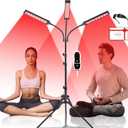 Red Light Therapy Lamp for Body Treatment with Adjustable Height Stand, 660nm, 850,940nm - Alleviate Muscle Soreness, 3head B