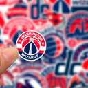 24 PCS Washington American Wizards Basketball Stickers for Water Bottle, Laptop, Bicycle, Computer, Motorcycle, Travel Case, Car Decal Decoration Sticker