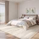 Soalmost 8x10 Area Rugs for Living Room, Washable Neutral Rug Beige Ivory