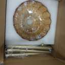 Vintage Floor Lamps for Living Room Glass Floor Lamp with Remote Control & 3 Color Temperature,Dimmable Floor Lamp Gold Mid Century Modern Standing Lamp Brass Tall Floor Lamps for Bedroom Corner