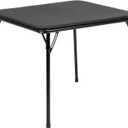 Flash Furniture Mindy Folding Kids Table with Vinyl Padded Top, Children's Square Activity Table for Daycare and Classrooms, Black