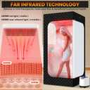 Portable Infrared Home Steam Sauna Box with 660nm 850nm Red Light Therapy