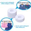 Vantasii 30 Pack White Round Clothing Size Closet Rack Dividers Hangers with 1 Bonus Marker (Outer 3.5, Inner 1.38 in Diameter)