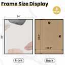 Fun Memories 24x30 Poster Frame for Photo, Posters & Art Prints, Horizontal or Vertical Wall Mounting Scratch-Proof Wall Gallery Photo Frame (Black, 3 Pack)