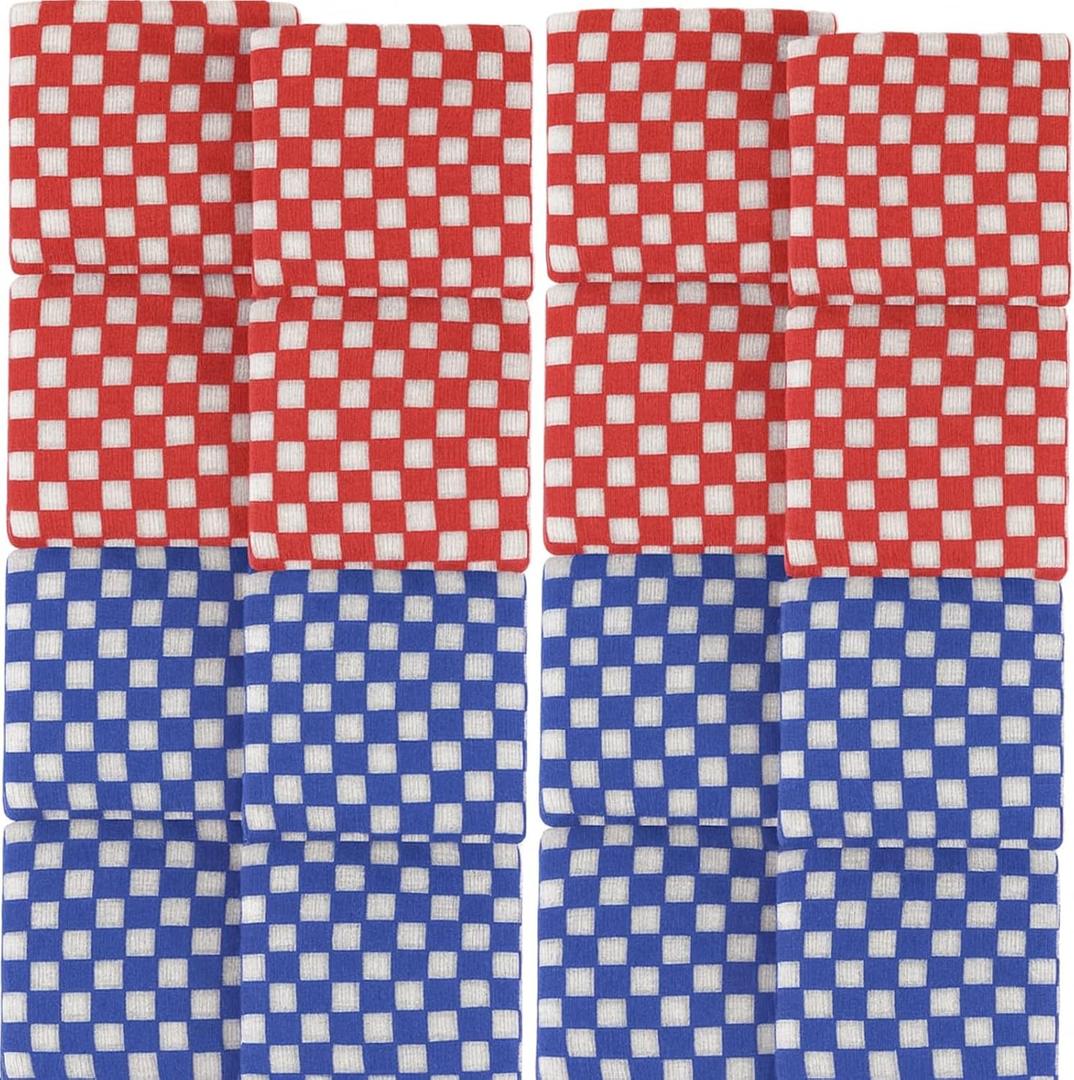 20 Pcs Mini Checkered Bean Bags for Tossing 2 x 2 Inch Mini Cornhole Canvas Bean Bags Carnival Outdoor Throwing Games Accessories Hand Toss for Sports Outdoor Party