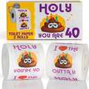 MMOBILITY 40th Birthday Party Favors for Men | Gift for 40 Year Old Woman Birthday | 40 Years Old Birthday Decorations | Best Bday Gifts for Women | Birthday Toilet Paper | Pack of 2
