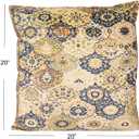 Creative Co-Op Cotton Velvet Square Design Pillow, Multicolor