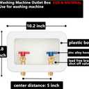 (1 Pack) Lidertik Washing Machine Outlet Box Press with Center Drain, Inlet 1/2 inch Press connect x Outlet 3/4 inch NH Thread LI-XYJH-560-LK