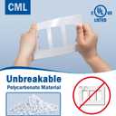 CML 3-Gang Screwless Wall Plate Cover, Mid-Size 4.88" x 6.76", Midway Triple Faceplate Cover for Decorator Receptacle Outlet & Switch, UL Listed, 4 Pack, White