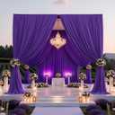 10FTx12FT Purple Backdrop Curtains for Weddings, Birthdays and Photography | 2 Panels 5x12 ft,Wrinkle-Free,Premium Polyester Drapes, Silky Washable, 4 in Rod Pocket for Baby Shower and Receptions, W5' x H12'