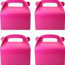 30-Pack Hot-Pink Party Favor Treat Boxes, Candy Boxes, Gable Paper Gift Boxes with Handles. Perfect for Bright Pink Theme Party, Girls Birthday Party Baby Shower Decoration Supplies.