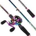 Sougayilang Fishing Rod and Reel Combo, Medium Fishing Pole with Baitcasting Reel Combo, 2-Piece Fishing Combo