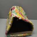 ANZOME Warm Bird Nest Hammock for Cage  Claw-Safe Anti-Tangle Fleece Winter Snuggle Hut with Reinforced Anti-Collapse Walls & 2 Washable Mats  Large Hanging Cave for Conures, Cockatiels, Parakeets (Triangle Bed  Large (10.2 in))