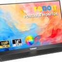 Yodoit Portable Monitor for Laptop 19201200 16" FHD Screen IPS Display with USB Type C Port, Built-in Speakers and Smart Cover Compatible with PC, MacBook, Xbox (Black)