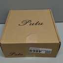 Putu Women's Knee High Boots High Heel Western Boots Pointed Toe Tall Boots (7, Leather-Brown)