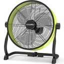 12 Inch Battery Operated Fan, Portable Rechargeable Cordless Fan High Velocity Heavy Duty Metal Floor Fan for Camping Hurricane Home Warehouse