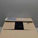 GREENSTELL Small Vanity Stool Chair with Storage and Folding Back, 13" x 13" x 17.7" Faux Fur Soft Ottoman for Teenager, 4 Metal Legs with Anti-Slip Feet, Furry Padded Seat for Makeup, Bedroom, Black