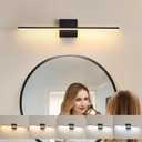 Modern Bathroom Vanity Light 24 Inch, 18W Black Bathroom Light Fixture Over Mirror, Dimmable 5CCT LED Wall Sconce Lighting for Restroom Mirro