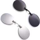 2 Pack Retro Round Clip On Nose glasses Matrix Morpheus Movie rimless sunglasses (Black)