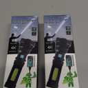 Led Solar Flashlight, 1500 Lumens Led Solar Handheld Rechargeable Flashlights with IP65 Waterproof, 2000mAh Battery for Survival Emergencies Camping (2 Packs)