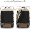 Hynes Eagle Rolling Backpack 42L Backpack with Wheels Airline Approved Carry on Luggage Laptop Travel Suitcase Bag for Women Men Khaki