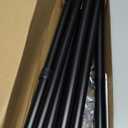 L Shaped Corner Shower Curtain Rod, [39"-67.8"] x [55"-84"] Heavy Duty 90 Degree Adjustable Shower Pole for Bathroom, Bathtub & Outdoor with 12 Hooks & Ceiling Support - Matte Black