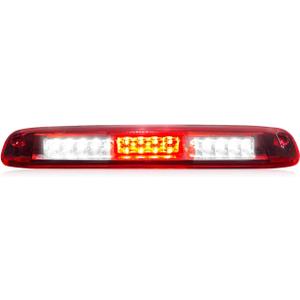 LESAUCE 2025 Upgraded 3rd Third Brake Light for 1999-2006 Chevrolet (Chevy) Silverado GMC Sierra 1500 2500 3500 HD Classic LED Cargo Light High Mount Stop light, Chrome Housing Red Lens