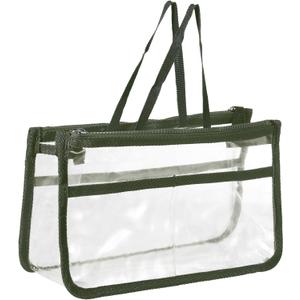 Clear Toiletry Bag, Waterproof Transparent Tote Bag, Clear Makeup Bags for Women, EVA Zipper Makeup Pouch, Clear Portable Toiletry Bags for Man Green