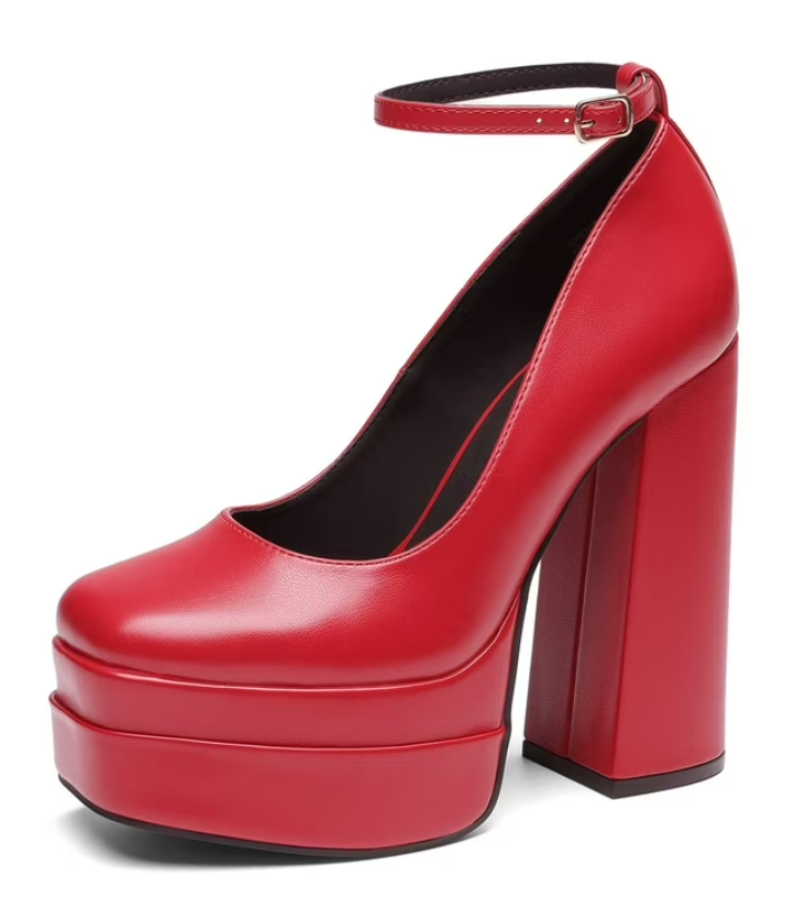 Dreampairs Red Heels Size 8