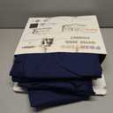 Linen Closet Organic 100% Cotton Queen Sheet 4 Pcs Set, 18 Deep Pocket, Navy | Lightweight, Eco-Friendly Cotton, Percale Softness, Durable & Breathable, Naturally Cooling | All Season Comfort