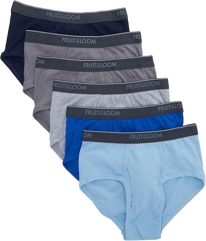 Fruit of the Loom Mens Fashion Briefs 6 pack Small