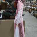 Pink Blackout Curtains with Sheer Overlay, 2 Panels, Thermal Insulated & Soundproof, Lace Trim for Bedroom, Nursery, Living Room - Modern Pink Drapes, Room Darkening Curtains, 52x84 Inches