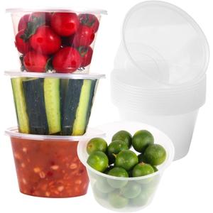 50Sets 16oz Deli Containers with Lids,1 Pint Plastic Food Soup Containers, Disposable To Go Bowls with Lids for Kitchen Campling Prep,Service,Storage Snack,Fruit,Meal,Freezer Microwave Safe