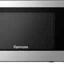 Kenmore Countertop Microwave, 6 Auto-Preset Menus, Child Lock, Defrost & Express Cooking Features, 900 Watt, .9 Cu Ft, Stainless Steel