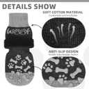 KOOLTAIL Dog Socks Shoes for Hot Pavement to Prevent Licking Paws, Winter Dog Boots&Paw Protector for Hardwood Floors Anti Slip,Traction Control Grip Booties for Small Medium Large Senior Dogs,Black S (Small (4 Pack), Grey)