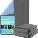 Washable Bed Pads for Incontinence Waterproof Underpads Heavy Absorbency Leakproof, 2 Pack 18" x 24" Reusable Bed Protector for Adults, Kids & Pets  Durable Encased Edge (Dark Gray)