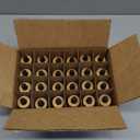 24 Pack Clear Frosted Boston Round Essential Oils Aromatherapy Glass Bottles Jar With Black Bamboo Eye dropper cap, 1oz