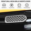 Front Grill Mesh Grille Inserts Cover Frame Trims Kit 6Pcs Fit for Ford Bronco 2021-2024 2/4 Door Exterior Accessories (White)