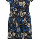 Berydress Sundresses for Women Beach Fashion Short Sleeve Square Neck Flowy Casual Short Smocked Summer Resort Dress with Pockets(M,6203-Navy Flo)