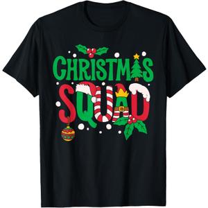 Christmas Squad Santa Elf Family Matching Pajamas Boys Girls T-Shirt Medium