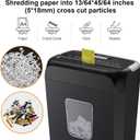 Bonsaii Paper Shredder, 3.4 Gals Wastebasket, 5-6 Sheet Crosscut Shredder for Home Use